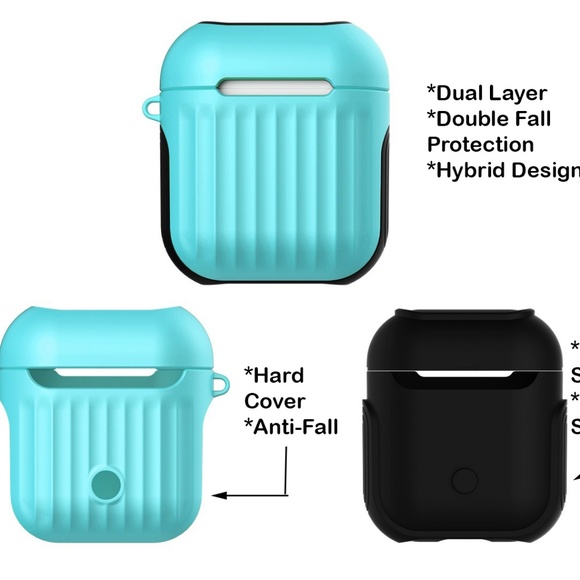 Metal Like Suitcase 2 Layers AirPods Case Cover - Picture 4 of 8